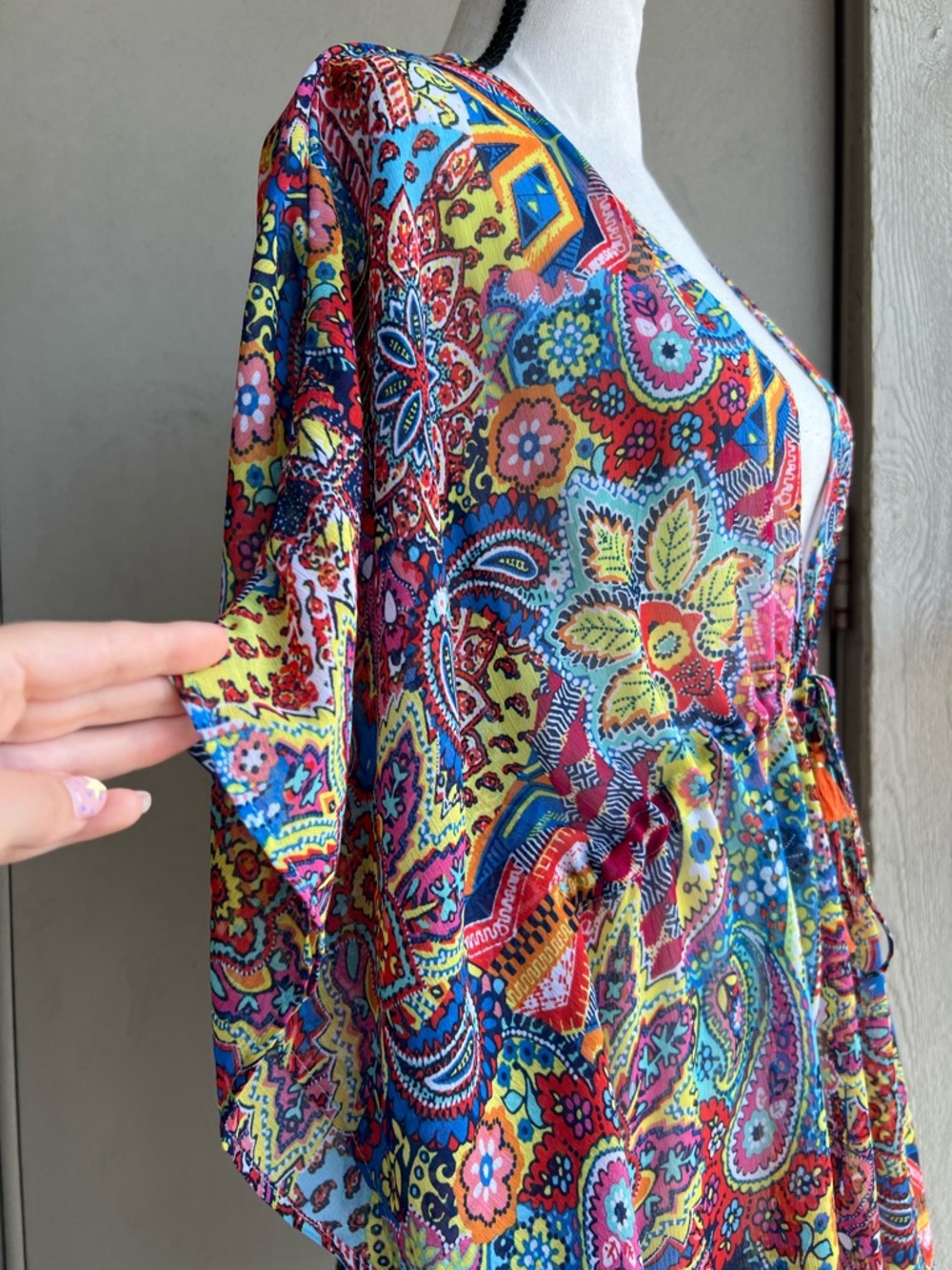 Bleu Rod Beattie Multicolor Paisley Swim Coverup - Picture 6 of 12